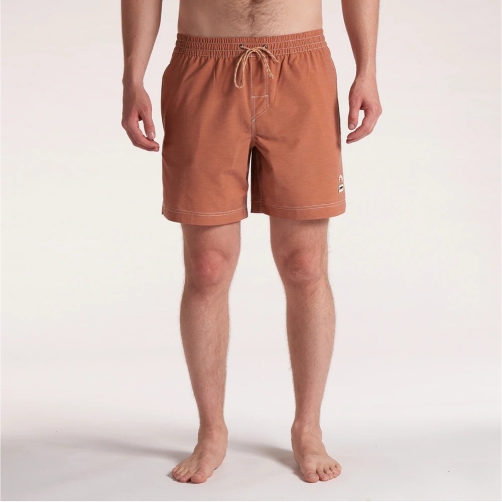 Howler Brothers Deep Set Board Swim Shorts SZ 35 Orange